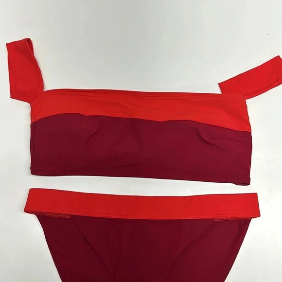 Flagpole NYC Swim Bikini Barley Top Swim Suit in Cherry Red New NWT XL - Picture 3 of 8